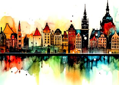 Watercolor City