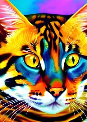 Bengal cat Art
