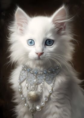 Fluffy White Kitten 05