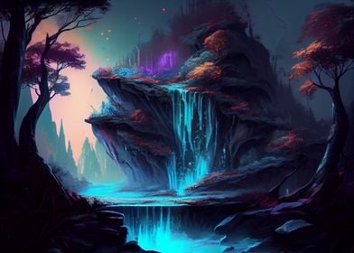 Magical waterfall