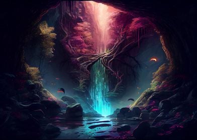 Magical waterfall