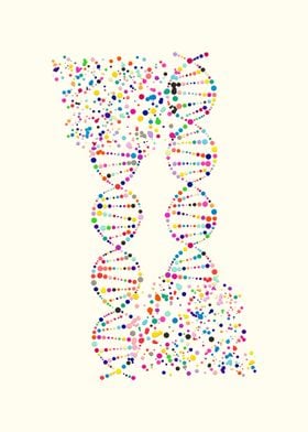 Dna Art Print Double Helix