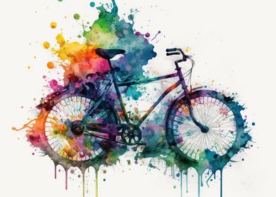 Bike watercolor 