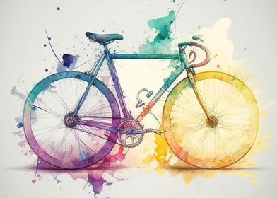 Bike watercolor 