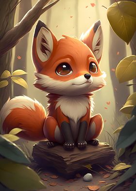 Cute Woodland Fox