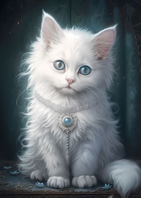 Fluffy White Kitty 09