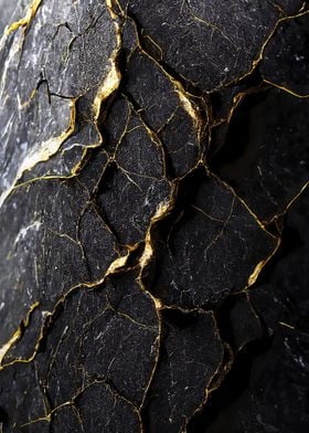 Gold Black Marble