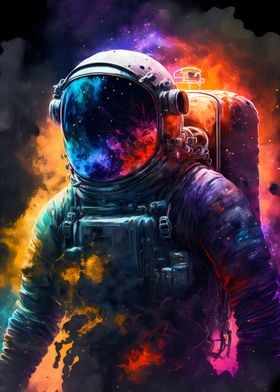 colorful astronaut