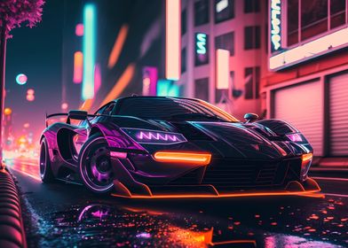 Neon Super Car