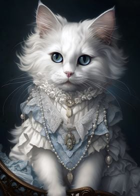 Fluffy White Kitty 03