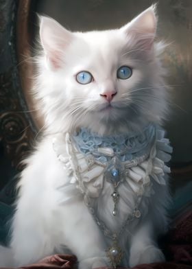 Fluffy White Kitten 06