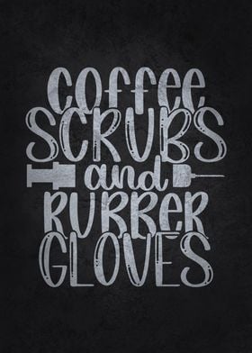 Coffee Scrubs Rubber Glove