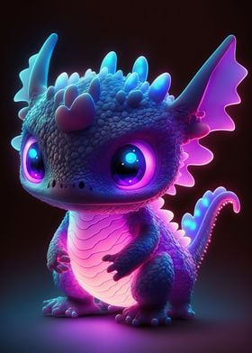 cute anime baby dragon