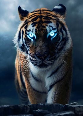 Glowing Eyes Tiger