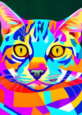 Colorful Bengal cat