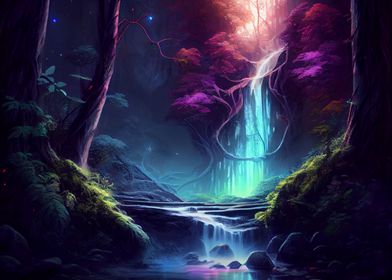 Magical waterfall