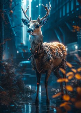 Cyberpunk deer