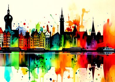Watercolor City