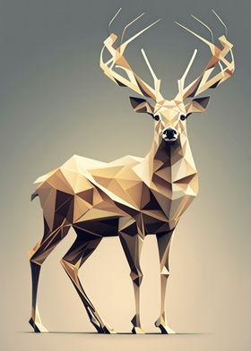 Abstract Geomertic Deer