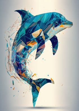 Abstract Geometric Dolphin