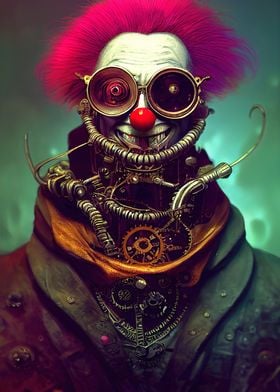 64 Steampunk Evil Clown