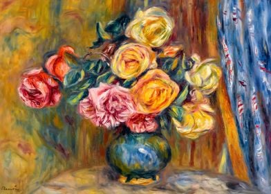 Renoir Les Roses Au Rideua