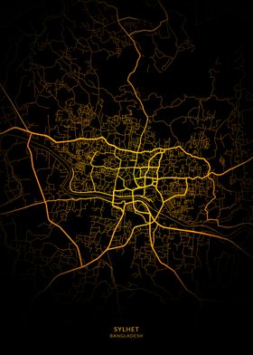 Sylhet City Map