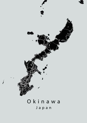 Okinawa Japan Island Map
