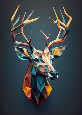 Abstract Geomertic Deer