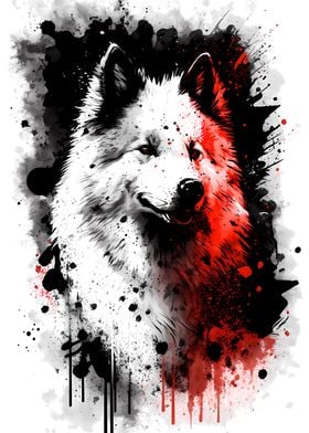 Samoyed Dog Breed Portrait