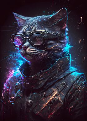 Cyberpunk human cat 2