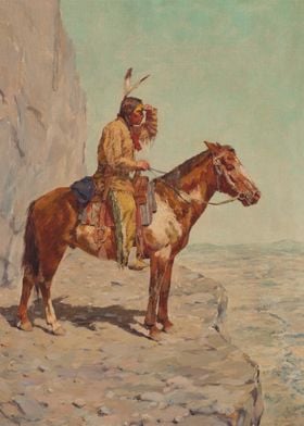 Indian Scout On Horse