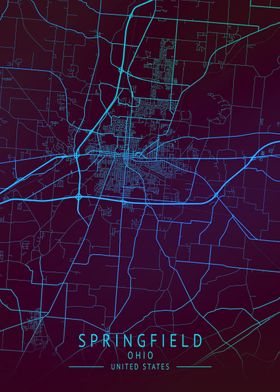 Springfield USA City Map