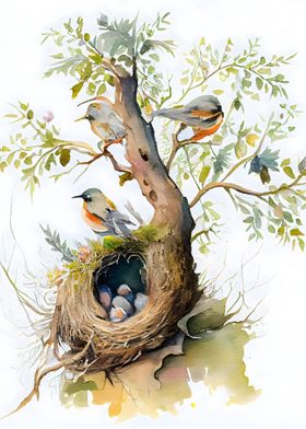 Haven in Tree with Nest