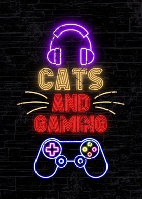 Cats and Gaming Neon