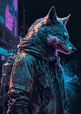 wolf human Cyberpunk