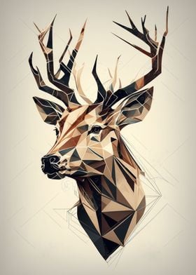 Abstract Geomertic Deer