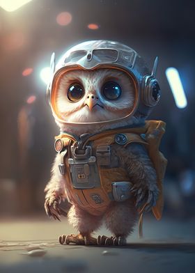 Astronaut Space Owl