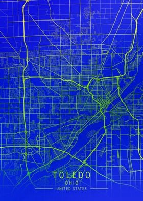 Toledo USA City Map