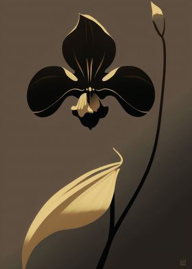 Asian Orchids Minimal Art