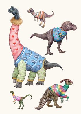 Dinosaurs Wearing Jumpers