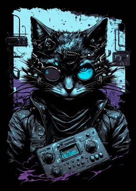 cute cat Cyberpunk Game