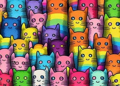 cats color funny