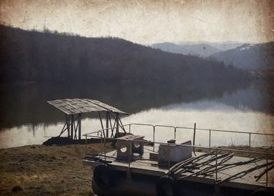 Vintage fishing lake