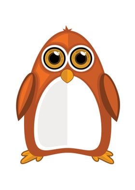 Brown Orange Penguin