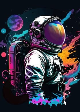 Astronaut painting