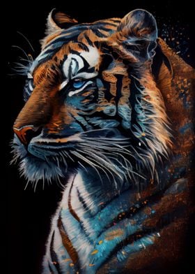 Tiger Ink Painting