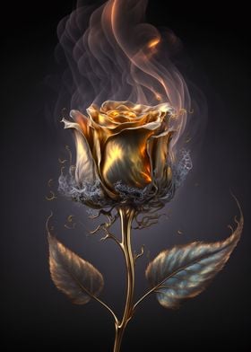 Abstract golden rose