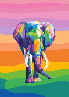 Elephant colorful