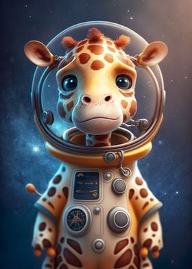 Astronaut Space Giraffe